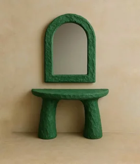 آینه و کنسول پاپیه ماشه (مدل روما - برند شوپا)